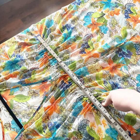 Tommy Bahama World Map Cartography Semi-sheer Kaftan Swim Cover Up Women's Large - Picture 2 of 12